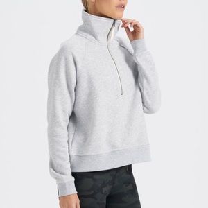 Vuori Women’s Restore Half Zip - Grey - Small